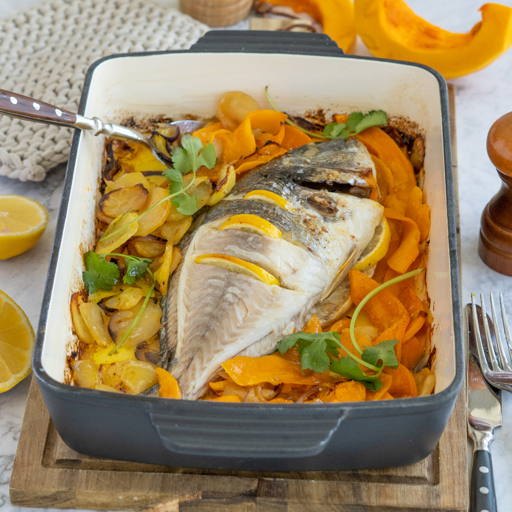 Mahlzeit Gusseisen Auflaufform eckig 3,8 Liter | Induktionsgeeignet, inkl. 2 Griffe, Bratreine