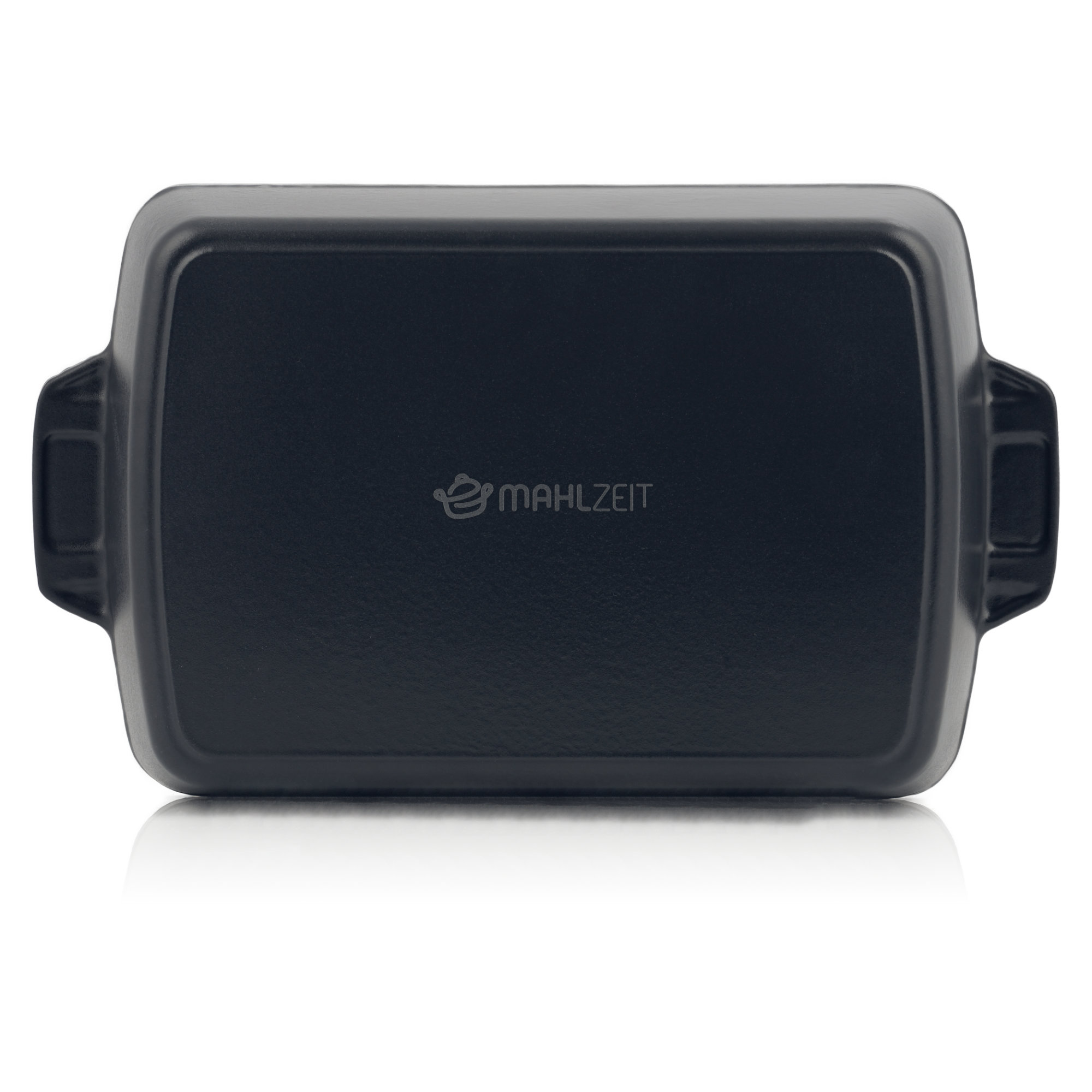 Mahlzeit Gusseisen Auflaufform eckig 3,8 Liter | Induktionsgeeignet, inkl. 2 Griffe, Bratreine