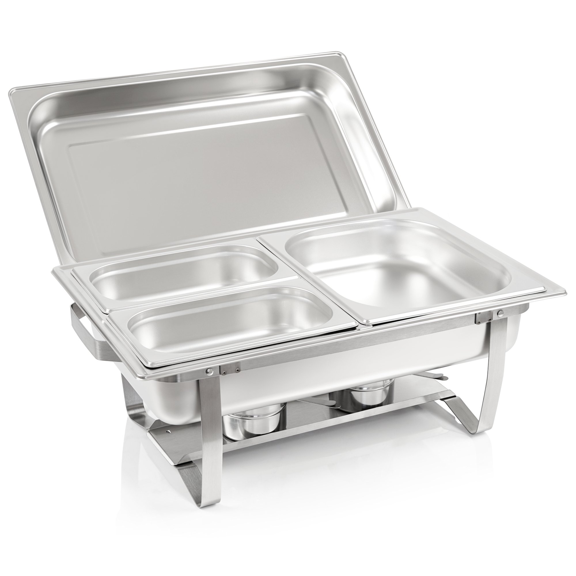 ZELSIUS Chafing Dish "Nancy" Mit 1x 1/2 + 2x 1/4 GN Warmhaltebehälter ...