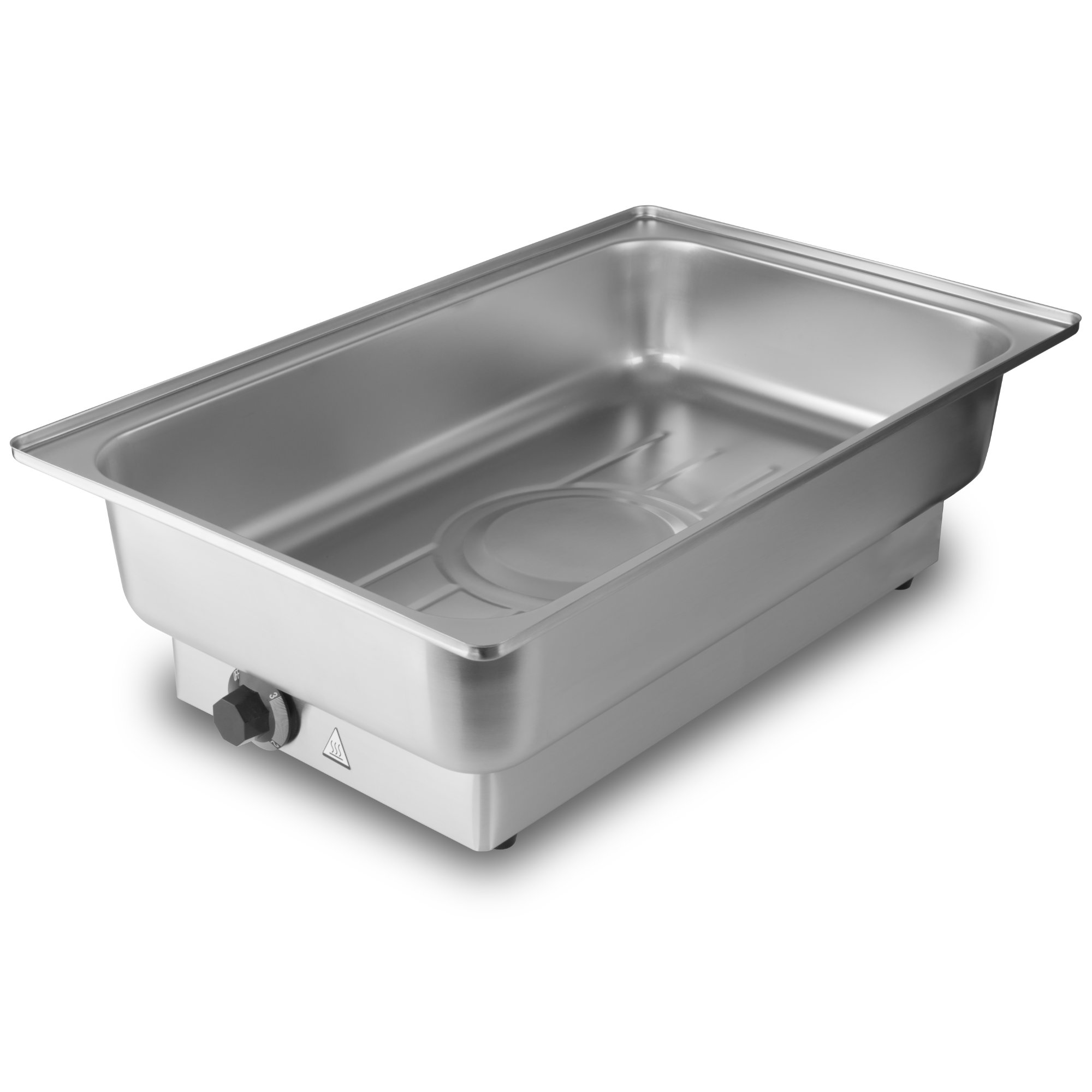Mahlzeit elektrischer Edelstahl Chafing Dish für GN 1/1, 9 Liter, bis 80°C mit Display, Wärmebecken