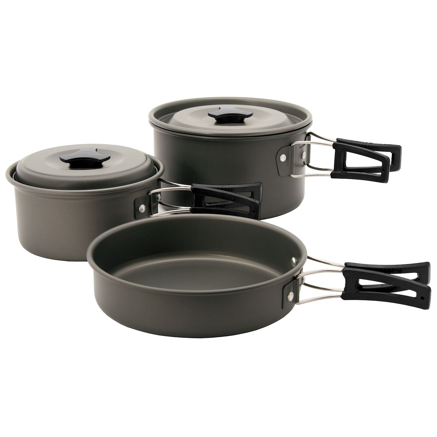 Outdoor Kocher Zubehör Bo-Camp Camping Kochset Aus Alu - 7-teiliges Trekking -Kochgeschirr Mit Topf & Pfanne Töpfe Set