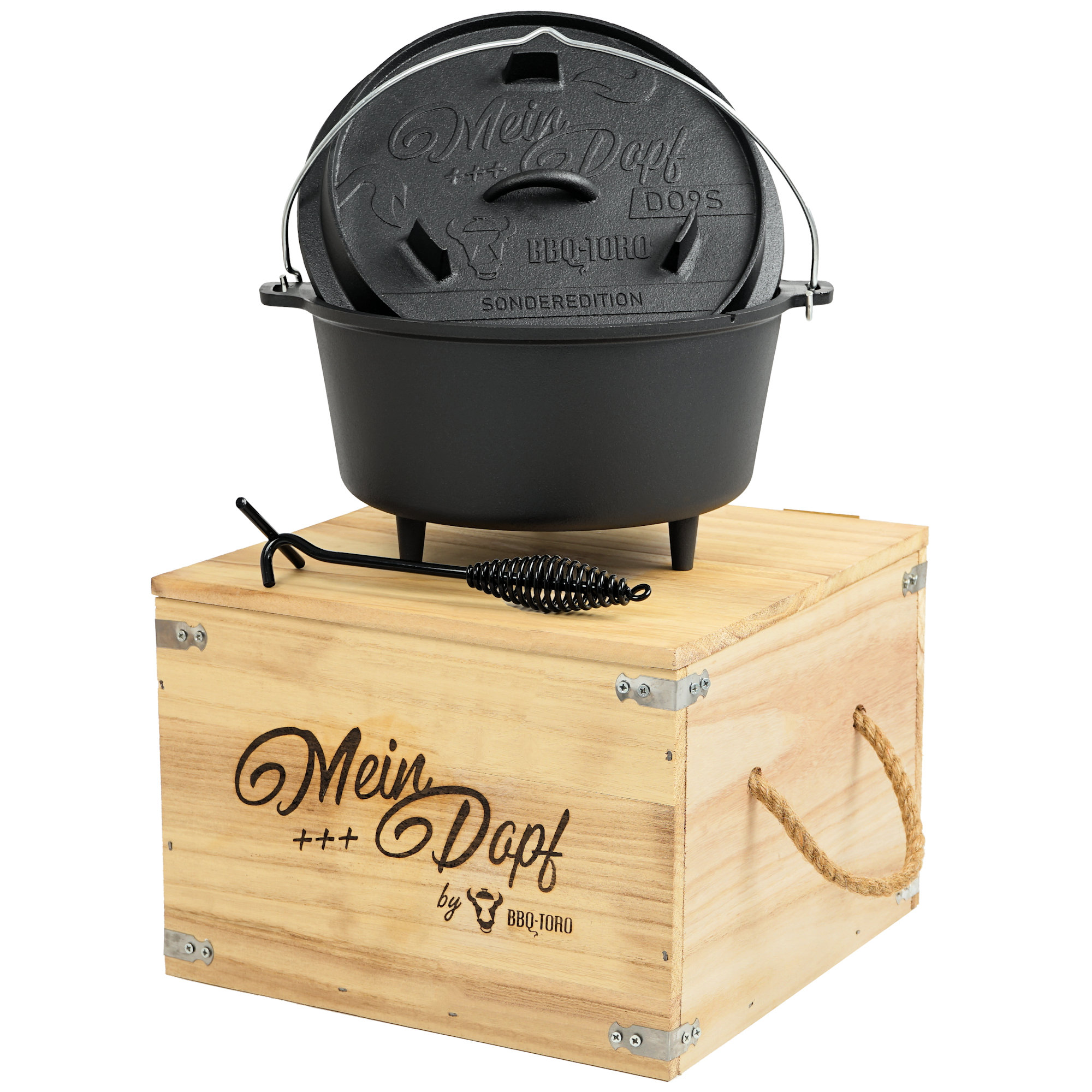 BBQ-Toro Dutch Oven My Dopf Special Edition in Wooden Box + Small Surprise