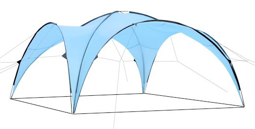 Event Pavillon Shelter Tent 4,50 x 4,50 m Partyzelt Sonnenschutz