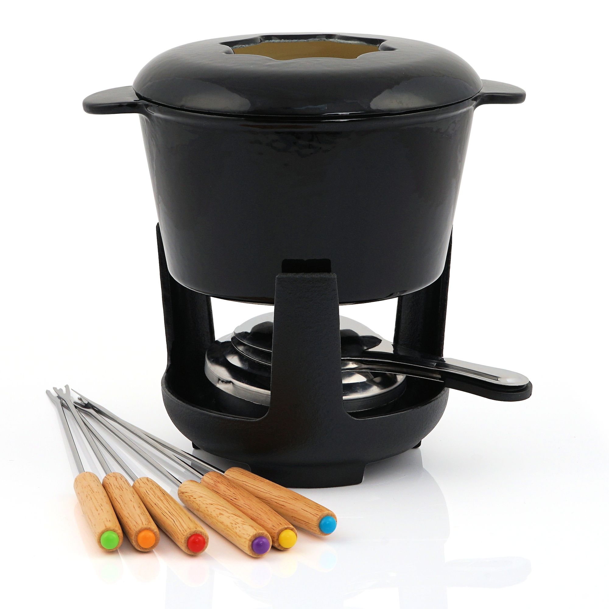 BBQ-Toro Gusseisen Fondue-Set 13 teilig 6 Personen Schoko Fondue Set ...