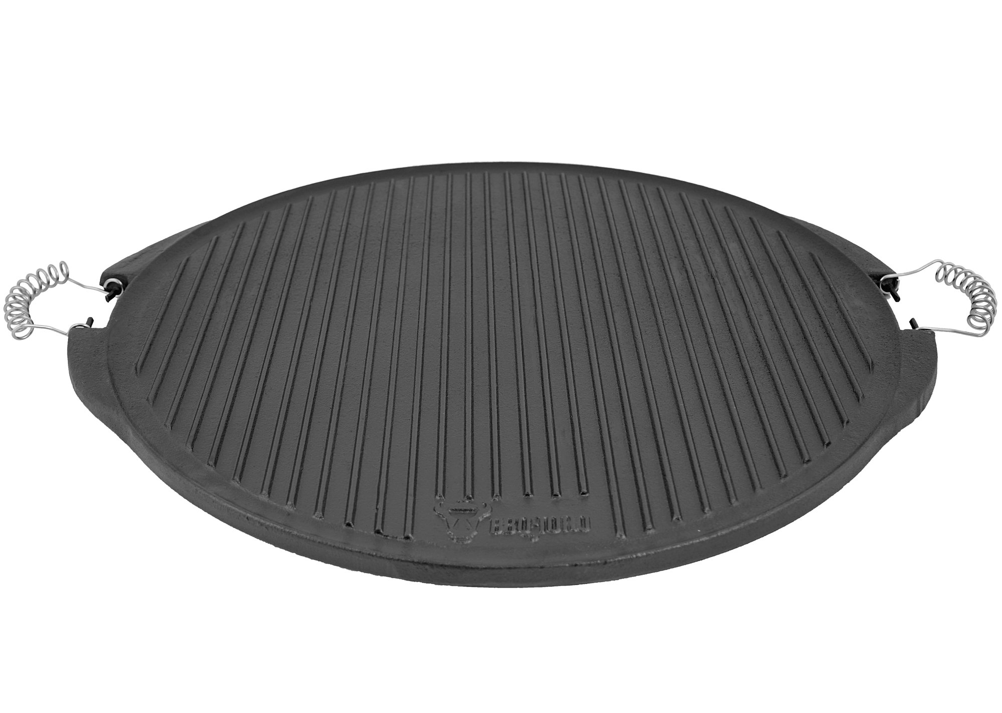 BBQToro Gusseisen Grillplatte mit Griffe emailliert, Wendeplatte für
