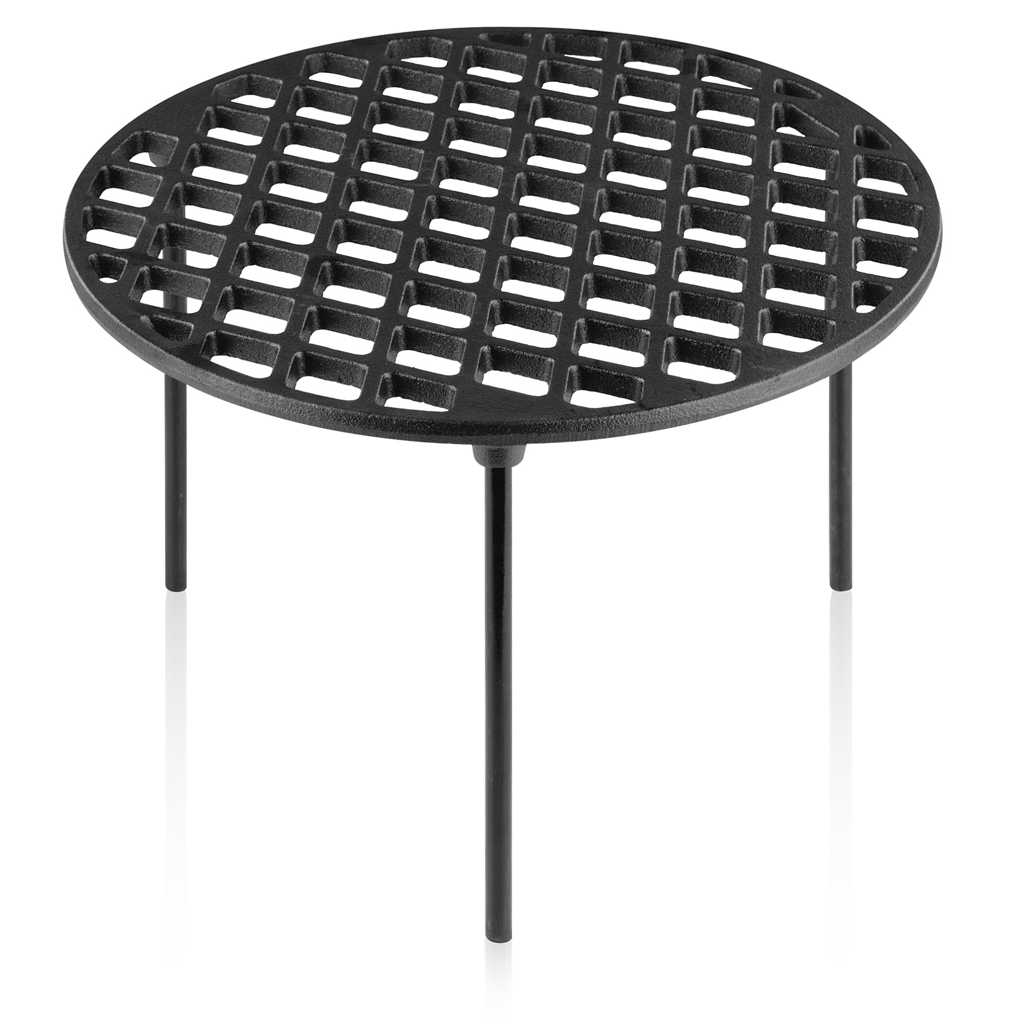 BBQ-Toro Gusseisen Grillrost Ø 30 cm mit 3 Beinen | rundes + eingebranntes Grillgitter | Zubehör