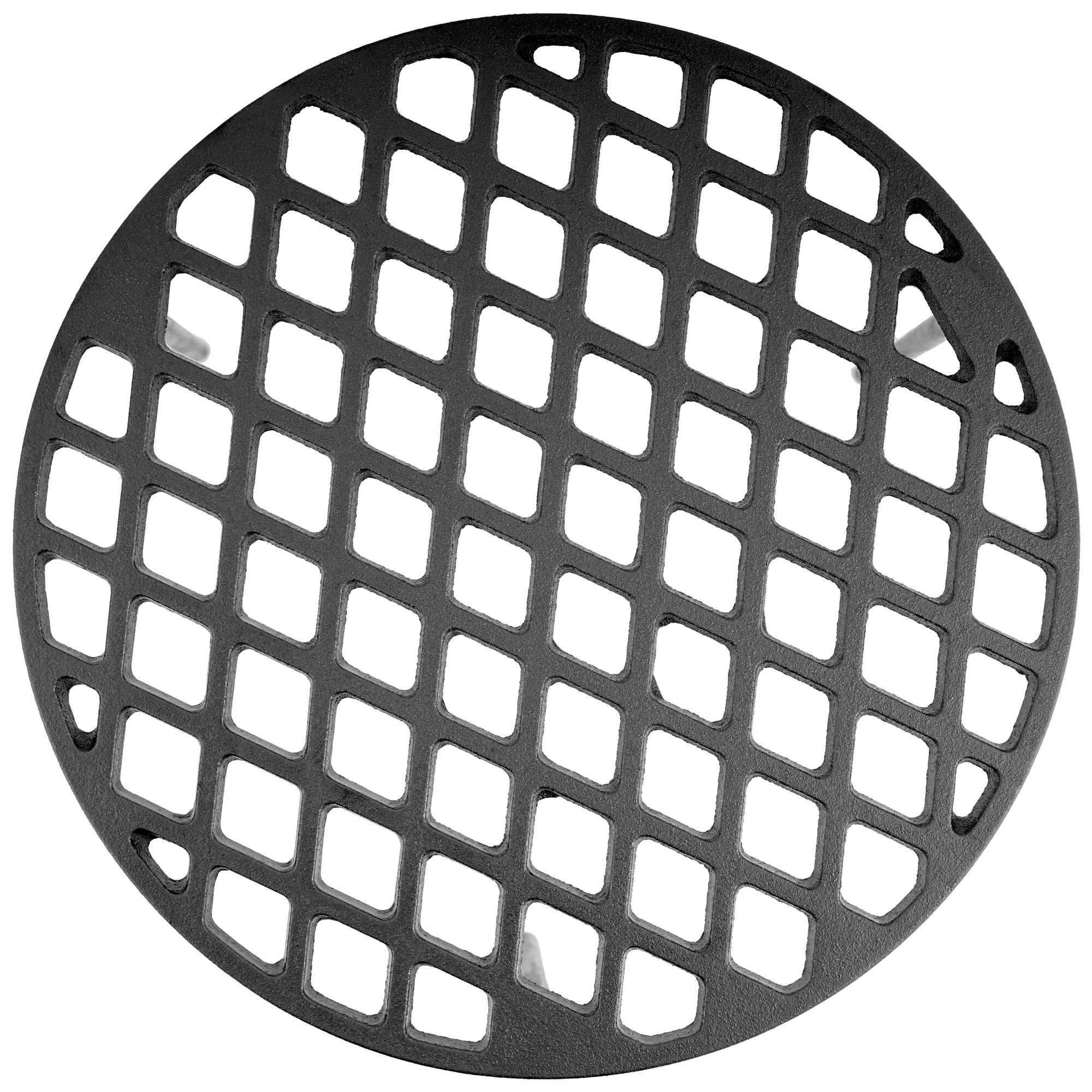 BBQ-Toro Gusseisen Grillrost Ø 30 cm mit 3 Beinen | rundes + eingebranntes Grillgitter | Zubehör