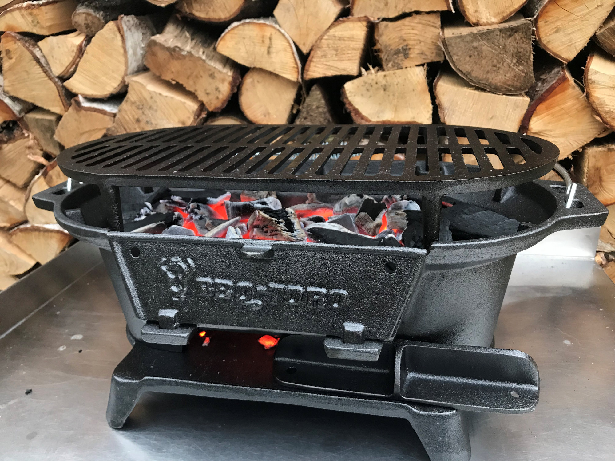 BBQ-Toro Grilltopf Hibachi mit Gusseisen Holzkohle Grillrost Style Campinggrill | eBay