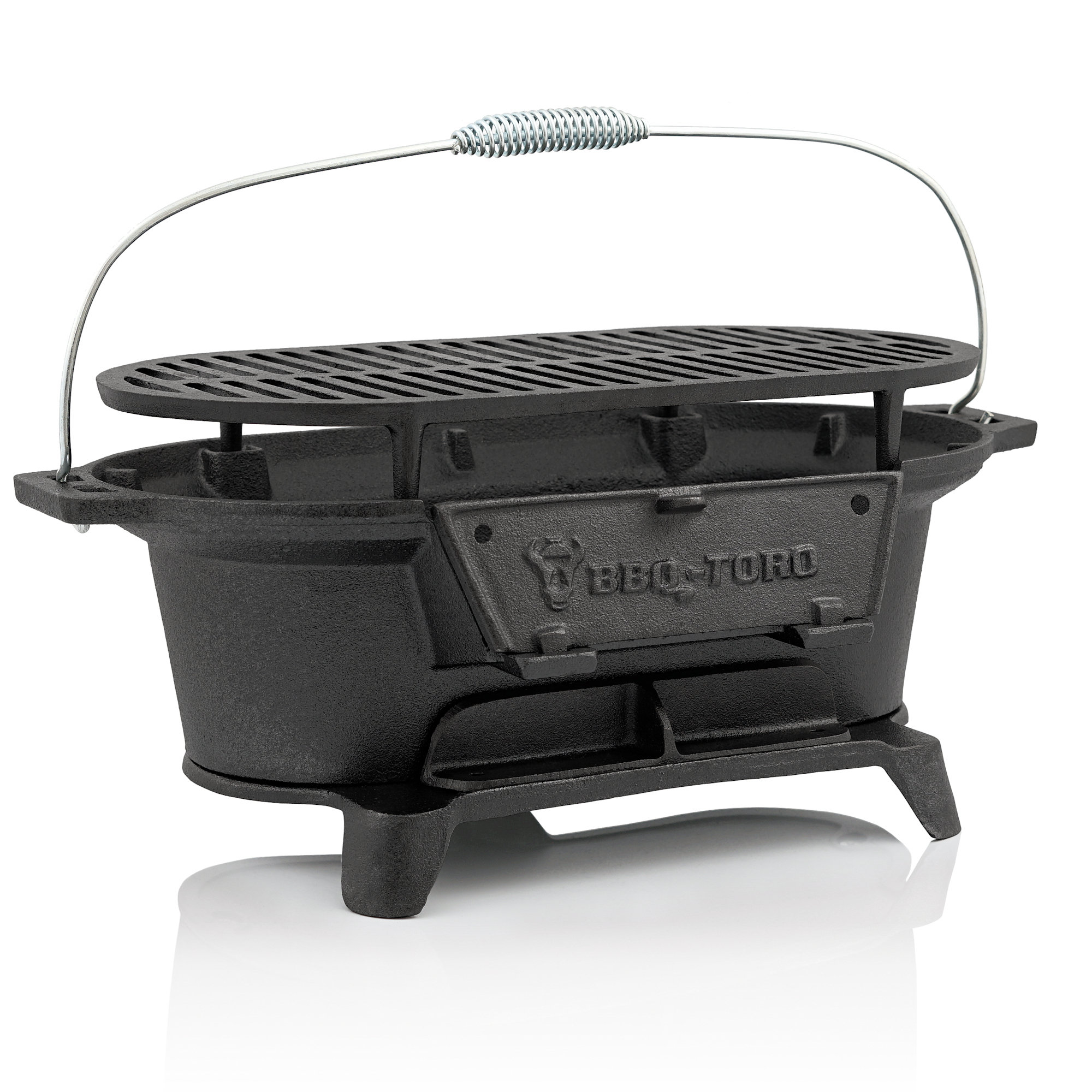 BBQ-Toro Gusseisen Grilltopf mit Grillrost Hibachi Style Holzkohle  Campinggrill 4260532290676