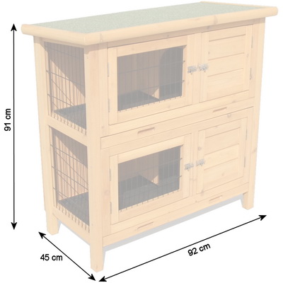   Hasenkäfig Kaninchenkäfig , 92 x 91 x 45 cm  Haustier
