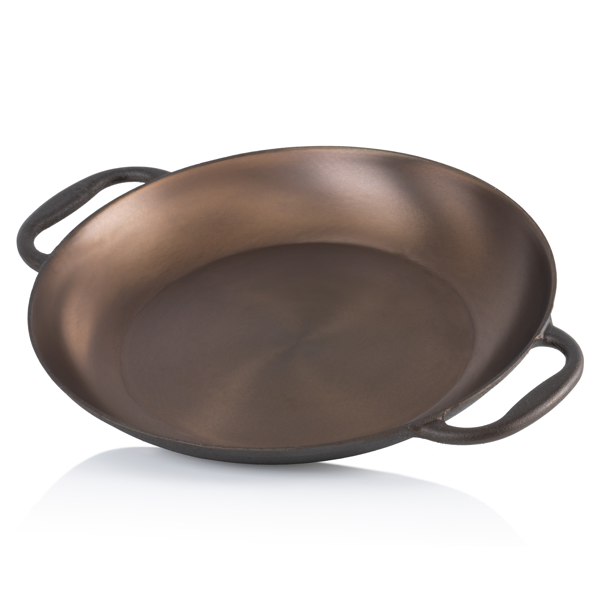 4BIG.fun Paellapfanne 32 Cm – Mit Antihaftbeschichtung Für Induktion, Inkl. Bambus-Pfannenwender