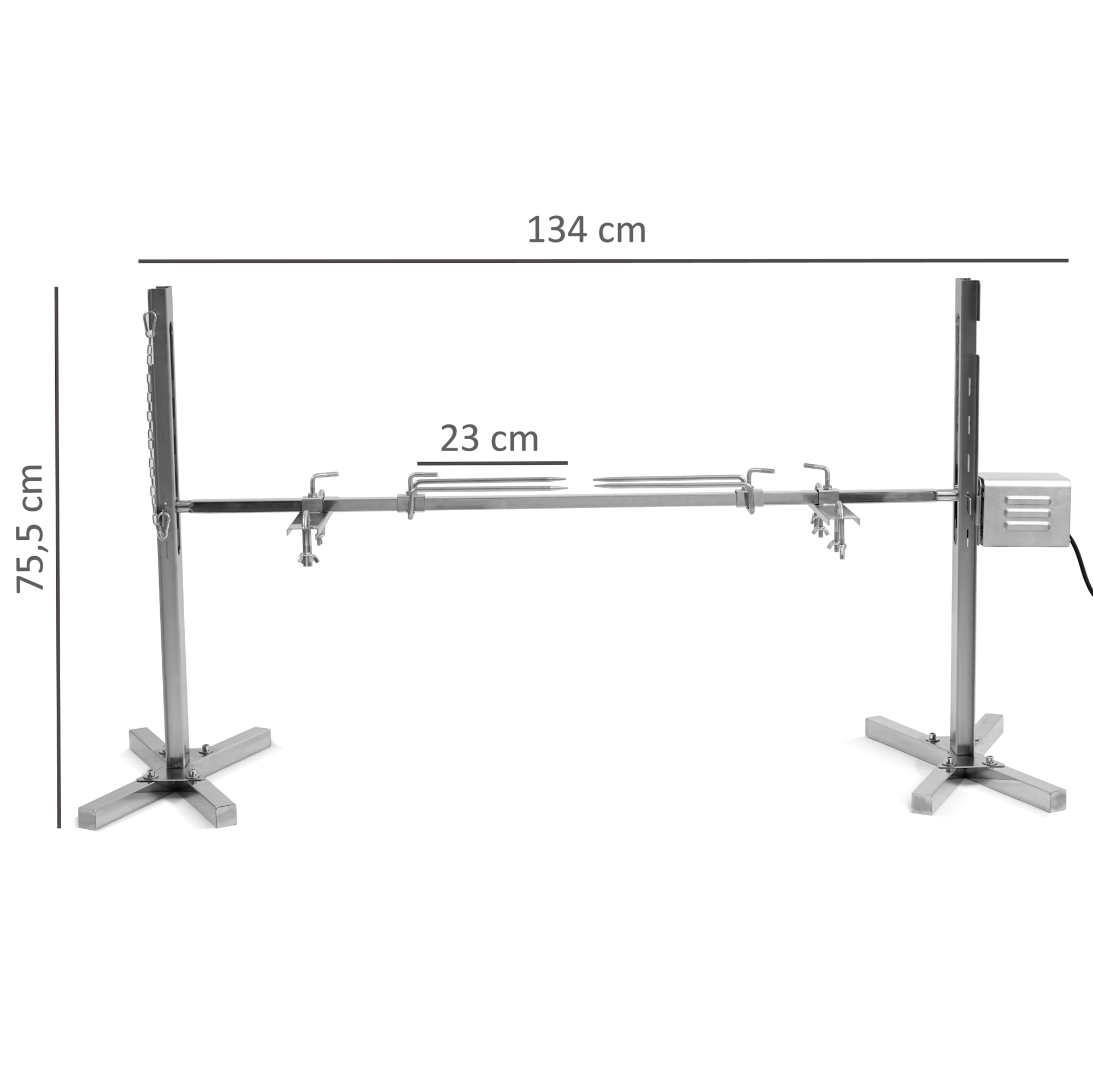 BBQ-Toro Spanferkelgrill mit Motor | höhenverstellbar | elektrisch