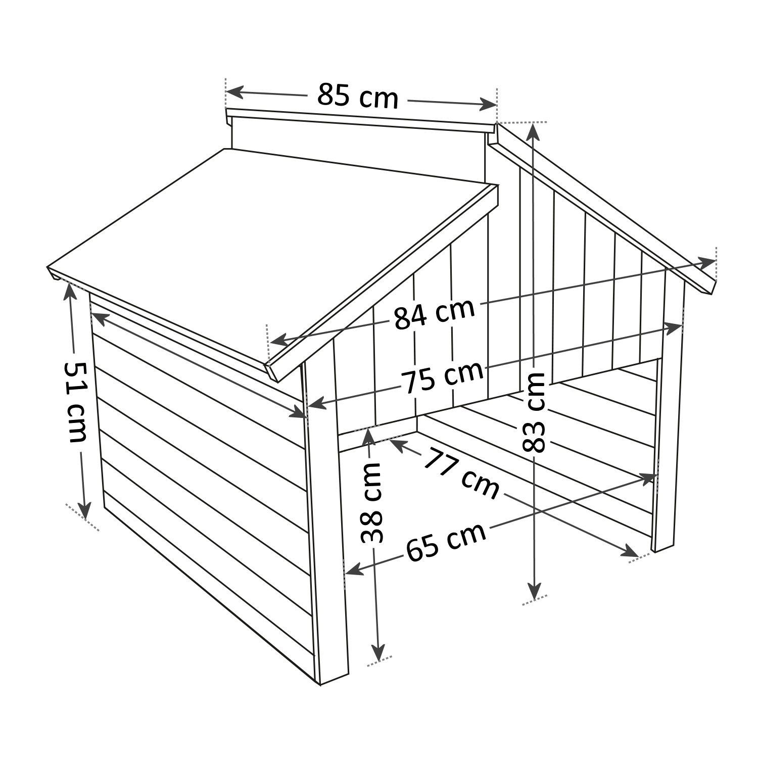 ZELSIUS Mähroboter Garage Holz Carport Für Rasenroboter