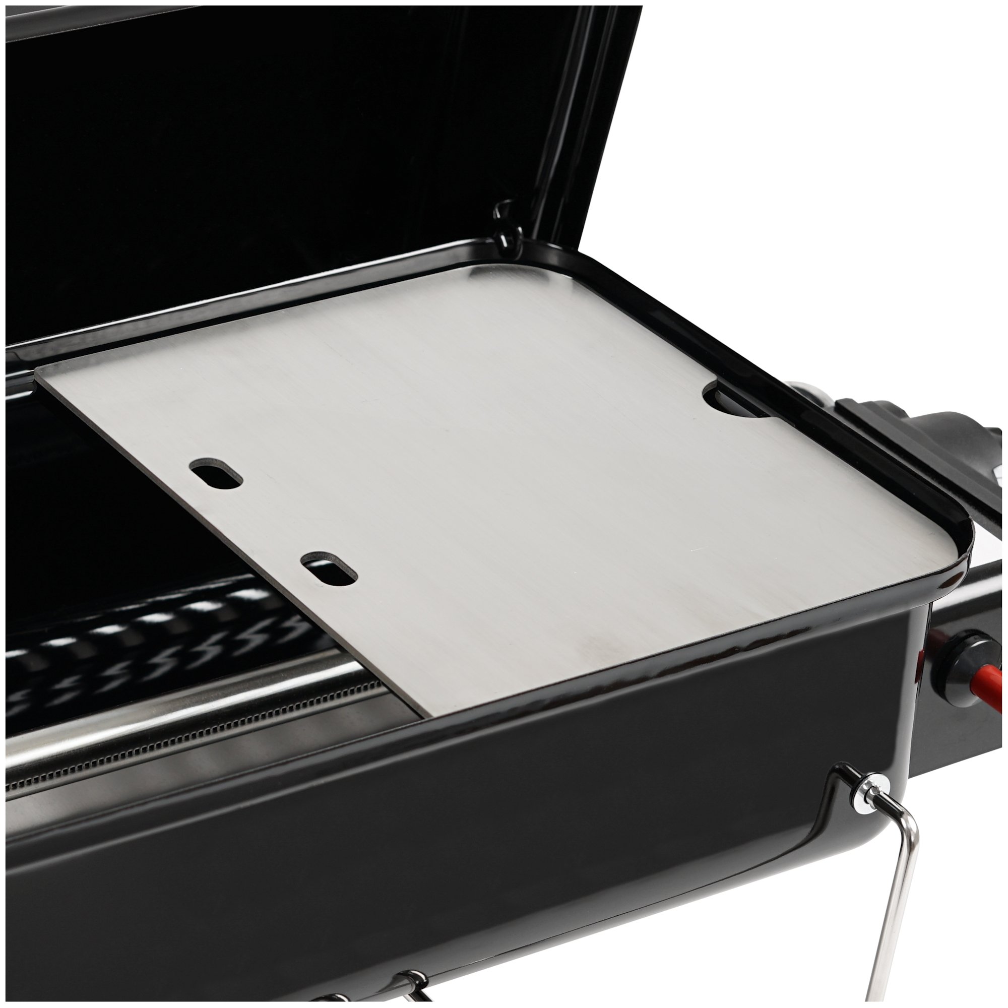 BBQ-Toro Edelstahl Grillplatte passend für Weber Go Anywhere