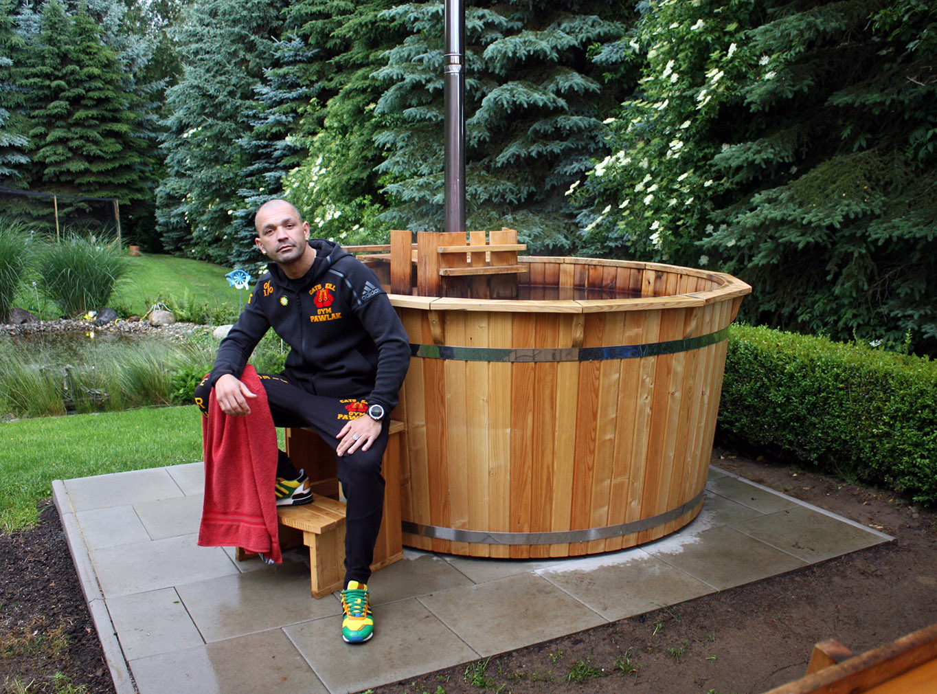 Hot Tub Badefass 180 cm Außenofen NEU Badezuber Holz Badewanne NEU Pool