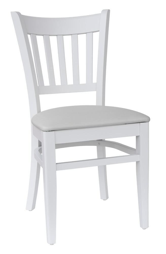Set 2 Stühle Stuhl Esszimmerstuhl Küchenstuhl Buche massiv weiß