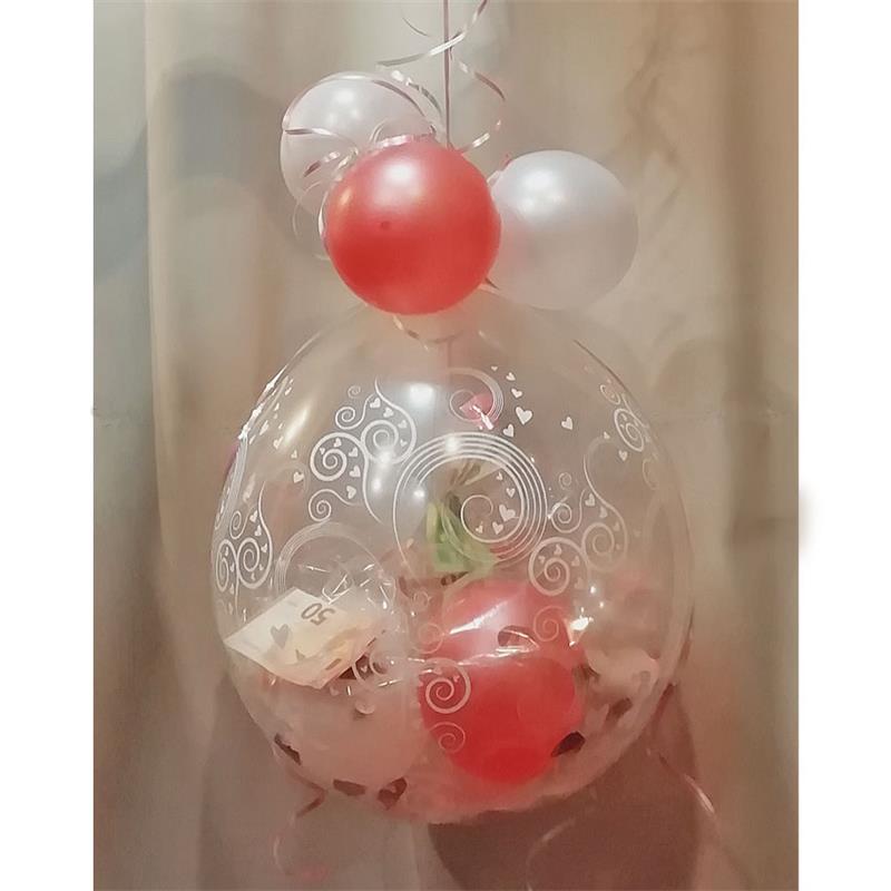 Geschenkballons Kreise/Herzen