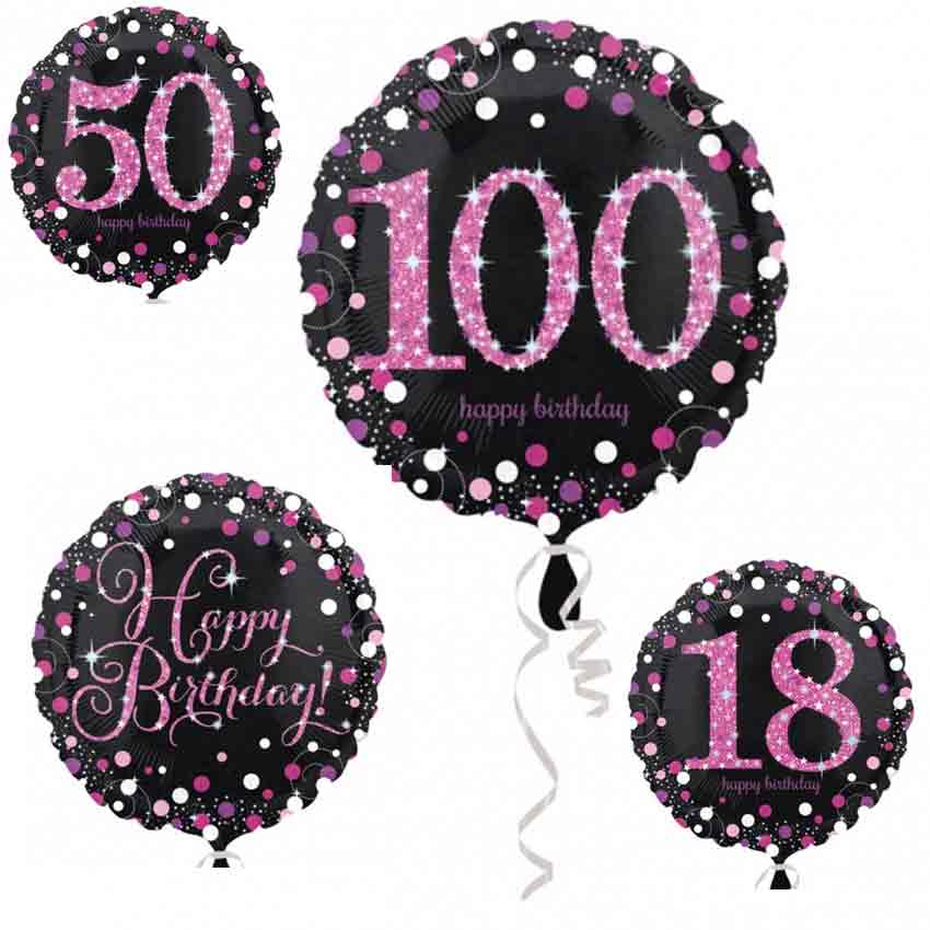 Rosette Ballons Happy Birthday Zahl 80 Jahre Geschenkverpackung