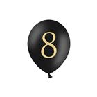 11 Luftballons mit gold Druck Zahlen 0-9 schwarz/ weiß Wunschzahl Raumdeko NEU