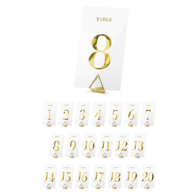 Tischnummern gold transparent
