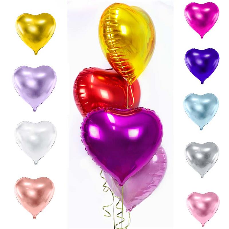Folienballon Herz metallic