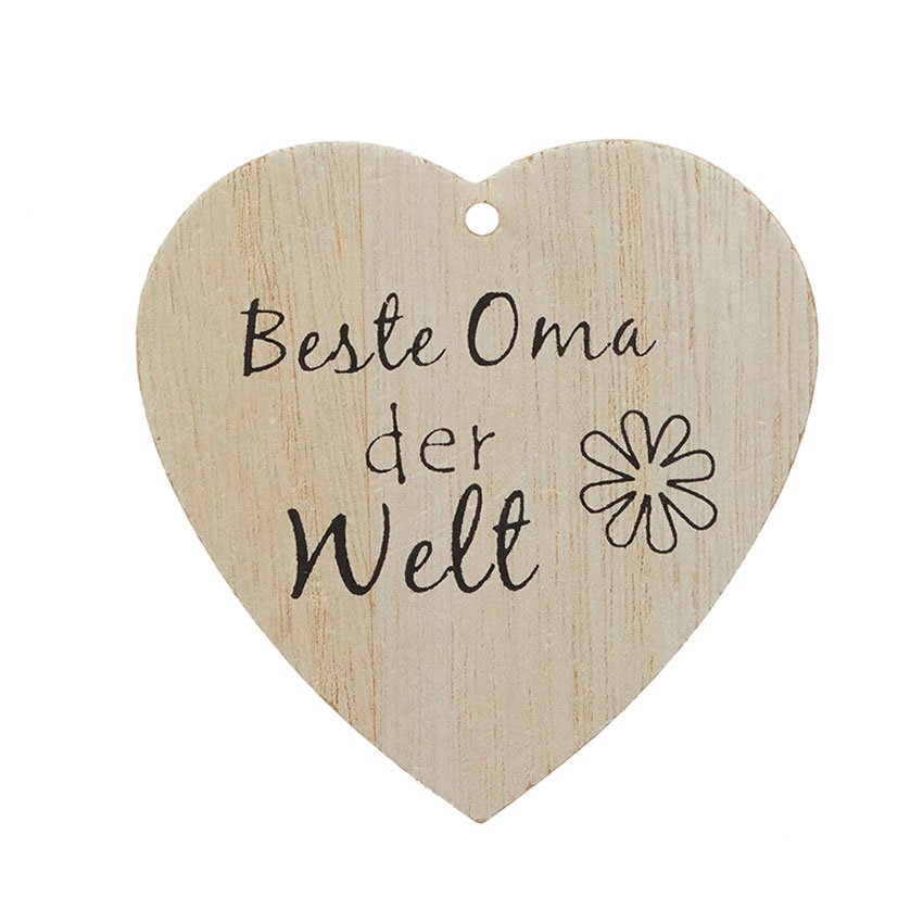 kleiner Anhänger Holzherz CP. 68065 "Beste Oma der Welt"