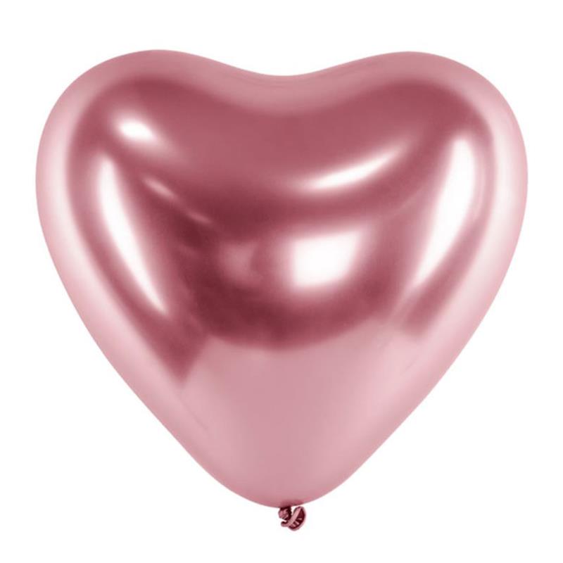 Herzballons Glossy roségold