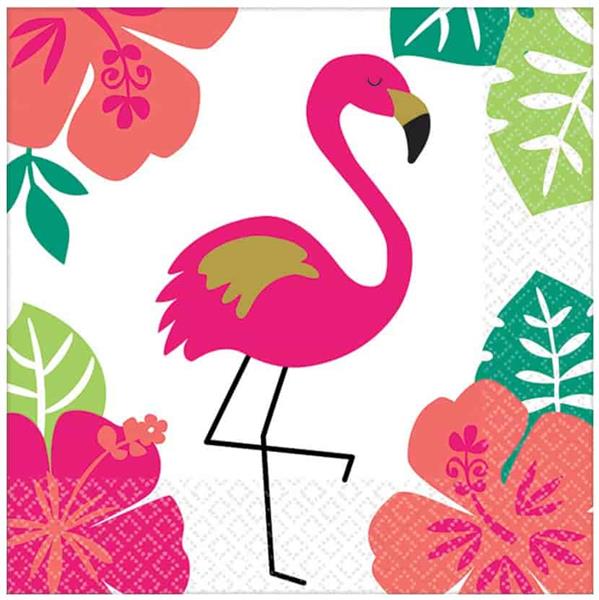 Cocktailservietten mit Flamingo