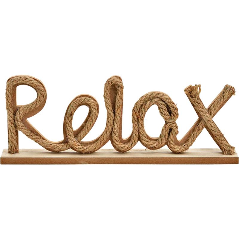 Relax Schriftzug Holz