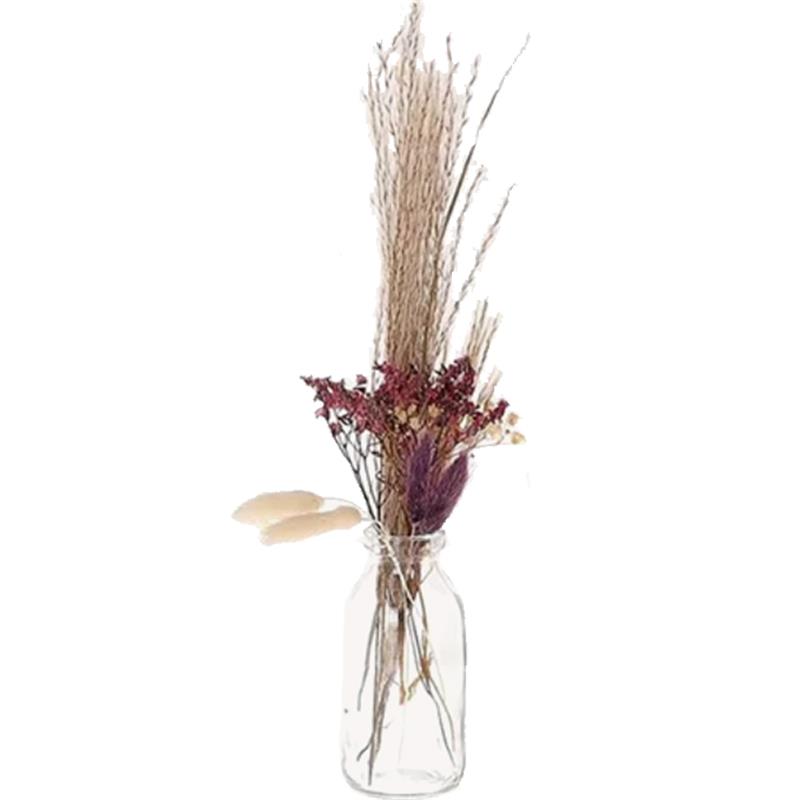 Trockenblumenstrauß mit Vase 