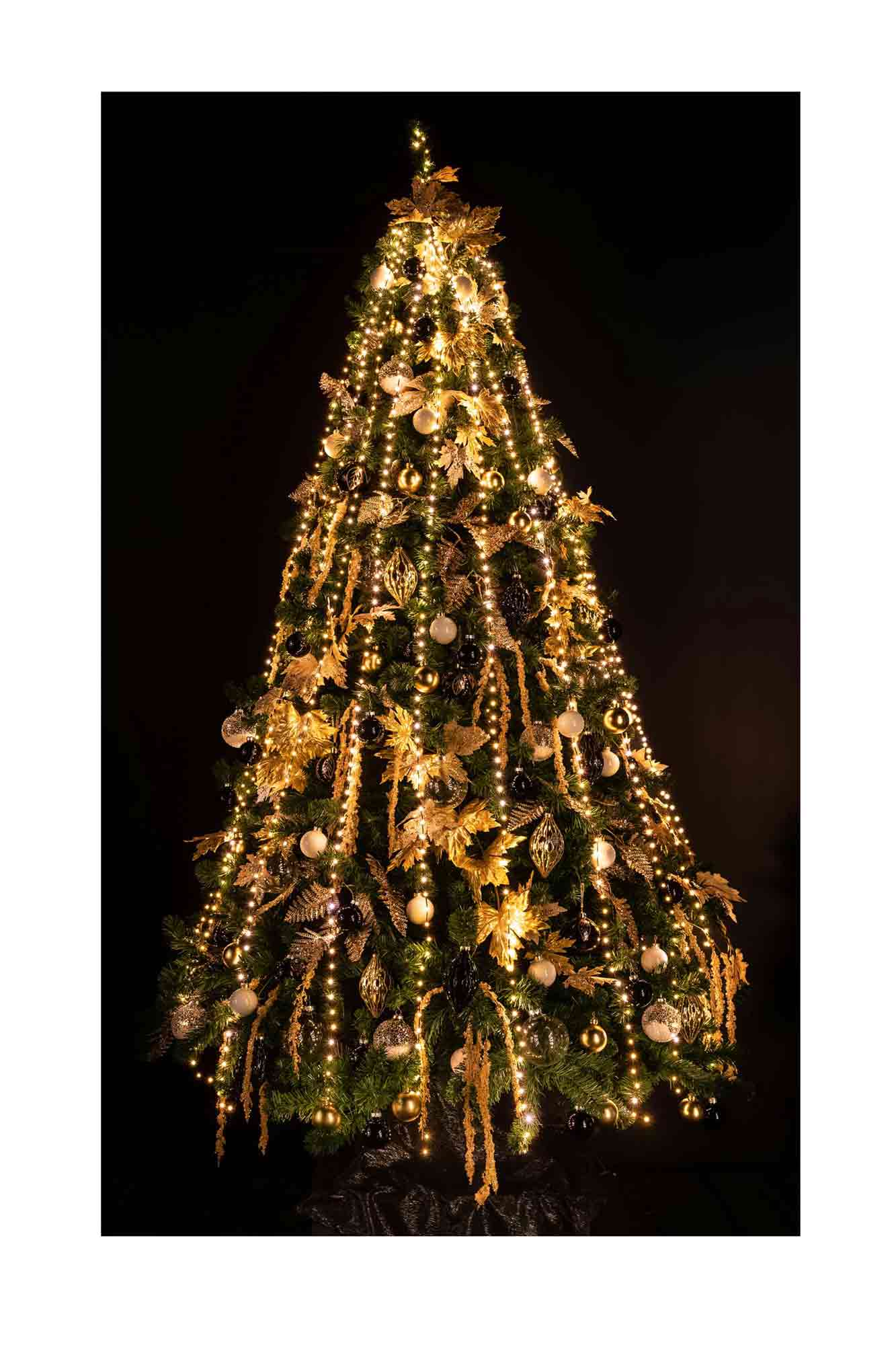 LED Lichterkette Weihnachtsbaum Außen 90cm 10 Stränge 300 LED Timer Dimmer  Neu