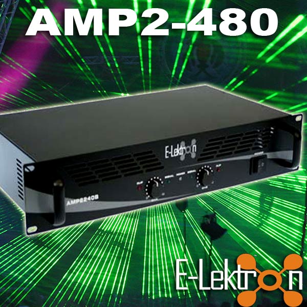 Lektron AMP2 480 DJ PA VERSTÄRKER 19 48cm stereo Rack Party