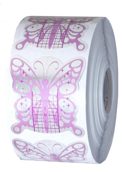 500 selbstklebende Modellierschablonen Butterfly silver purple