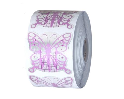 500 selbstklebende Modellierschablonen Butterfly silver purple