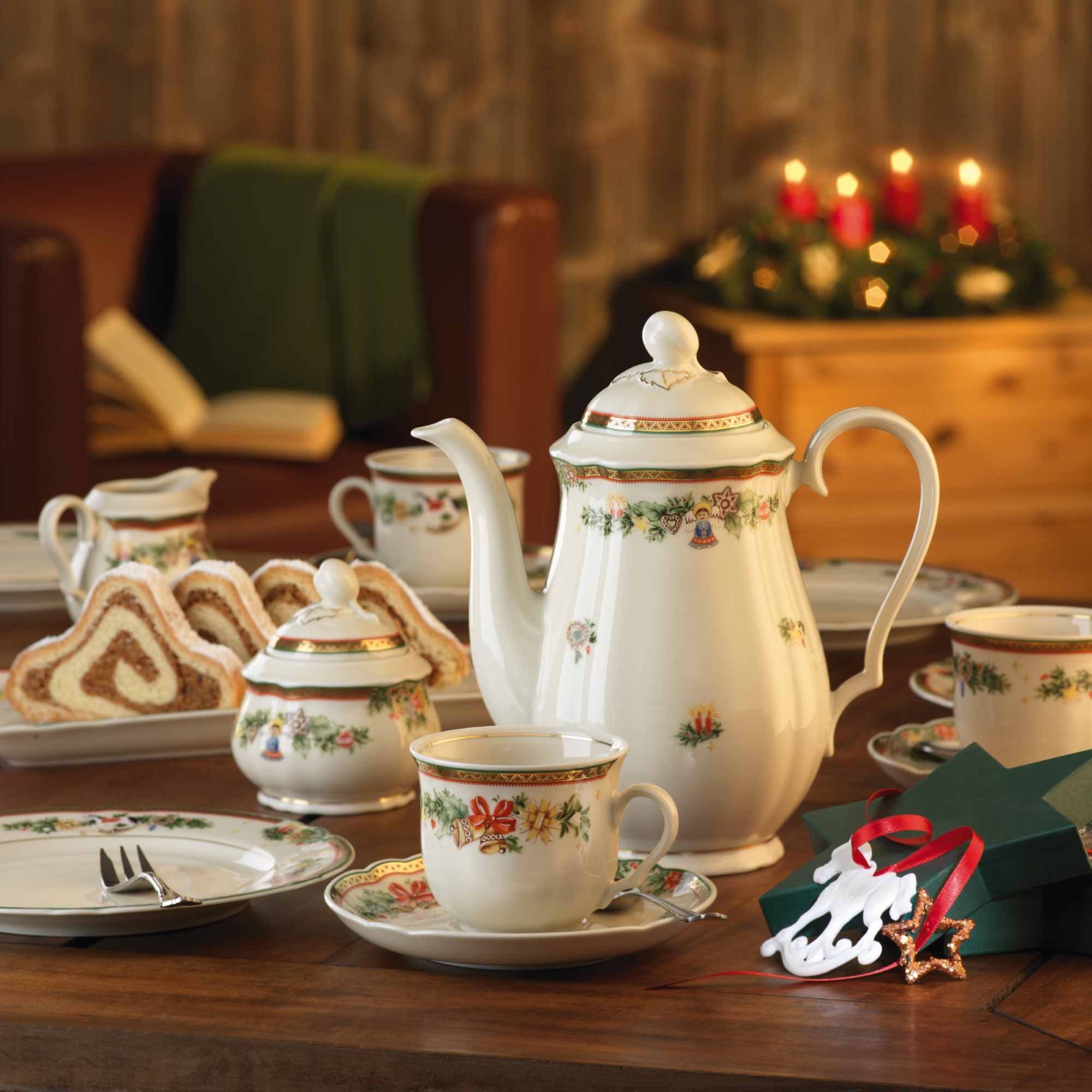 Seltmann Weiden Marie Luise Weihnachten Kaffeeservice 3-tlg - Festliches Porzellan