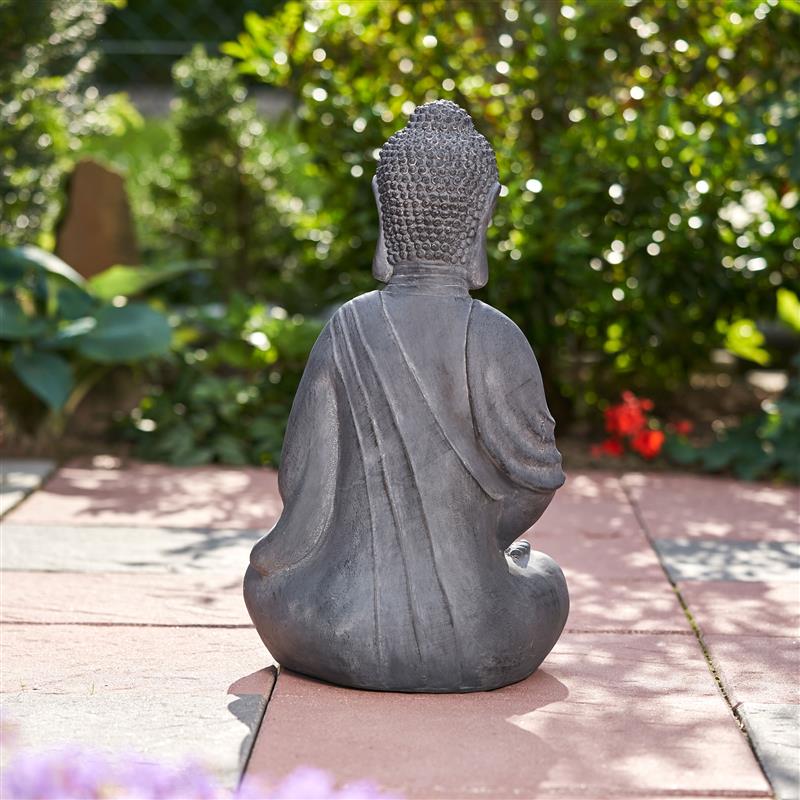 XXL Großer Buddha 50 cm Steinfigur Garten Deko Figur