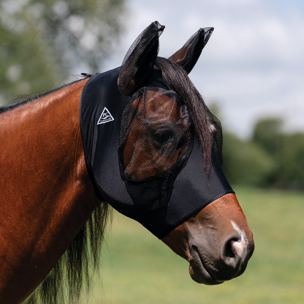 ProfChoice Comfort Fit Lycra Fliegenmaske "BLACK" Größe: L (Full)