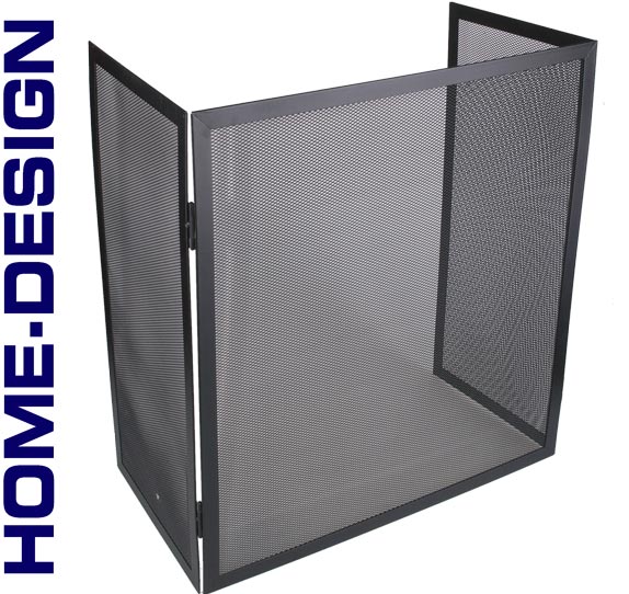 2x Kamin-Mesh-Vorhänge - Kamin-Schutzgitter Mit Metallrahmen