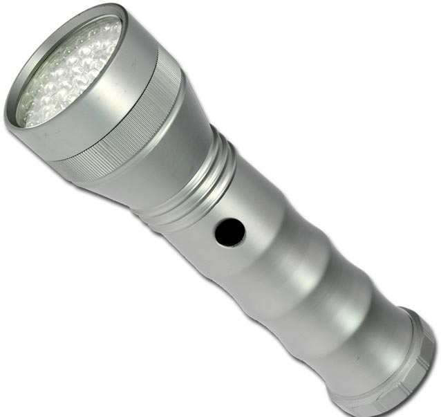 49 LED ALU Taschenlampe + Holster + Notsignal + E-Mode 1149