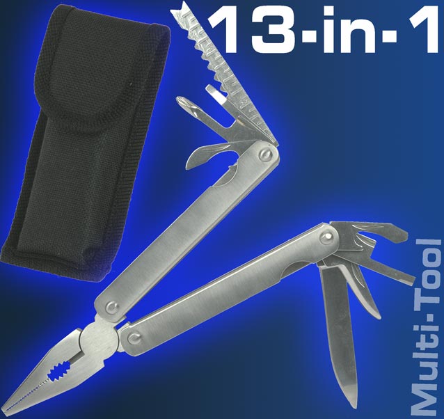 Multitool Werkzeug Taschenmesser mit 13 Funktionen 0500