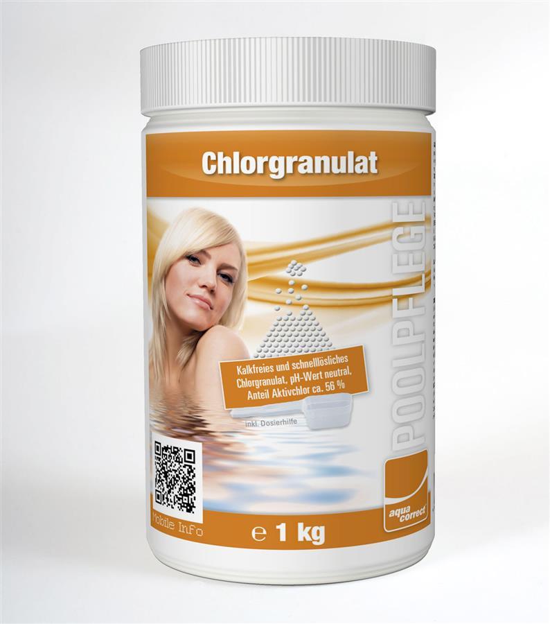 Chlorgranulat organisch 1kg Chlor Wasserpflege Schwimmbadpflege Pool Whirlpool
