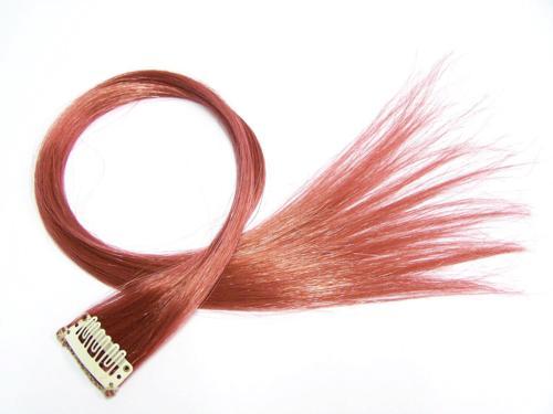 Clip in Extensions Highlights Strähne 50cm Kupfer P350