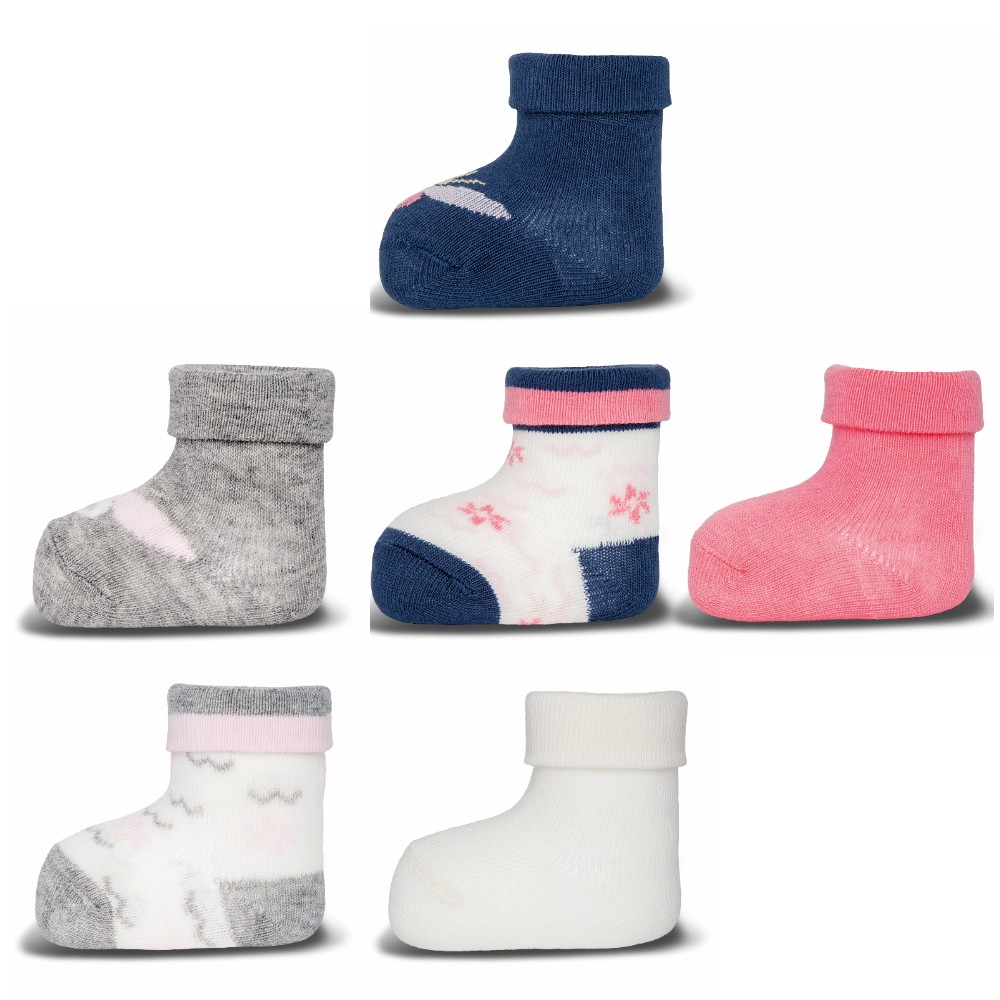 ewers 3er Set Baby-Socken Erstlingssöckchen Marienkäfer Plüsch