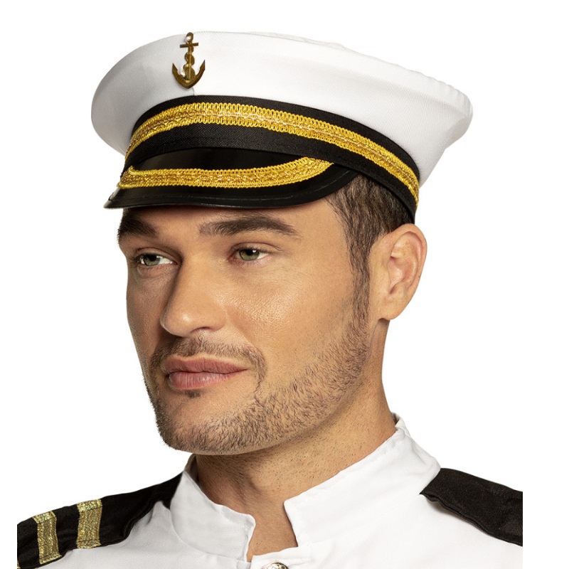 Kapitäns Hut Marineblau - Verstellbare Seemannsmütze Für Karneval & Mottopartys