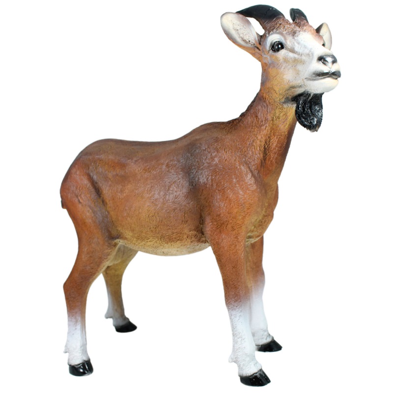 GEIßBOCK Figur Ziegenbock braun Gartenfigur Tierfigur Ziege Dekofigur