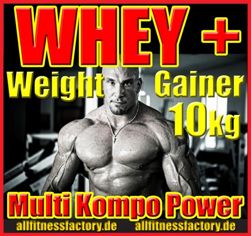 Whey + Weight GAINER 10kg Eiweiß Muskelaufbau Vanille versandkostenfrei