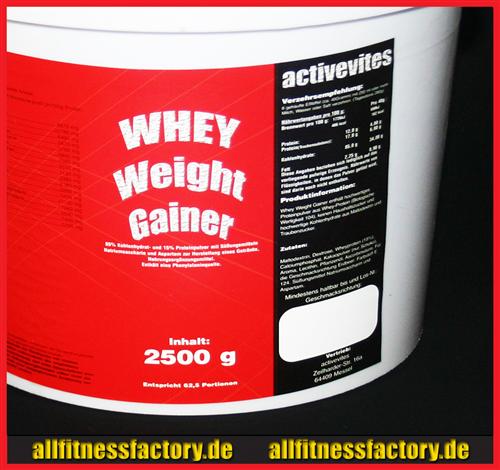 Whey Weight GAINER 2,5kg Eiweiß Protein Muskelaufbau V