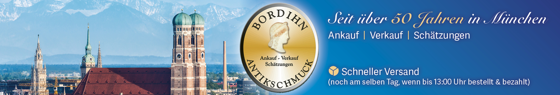 Wir sind Ihr Partner für Antikschmuck, Schmuck und Antiquitäten... seit über 45 Jahren. Sie finden uns auch in der Burgstraße 4 in München.