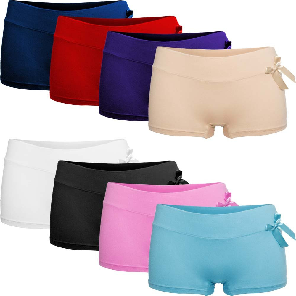 6 Set Damen Hotpants Hipster Boxershorts Unterhose Baumwolle 8012Ribon - Bild 3 von 6