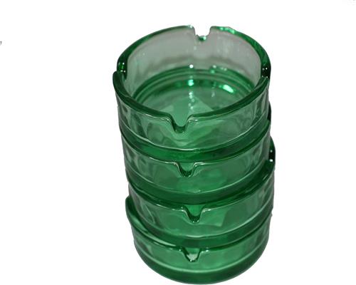 4 Stück Glasaschenbecher Glas Aschenbecher Ø 10,5 cm Rund Stapelbar - Bild 2 von 4